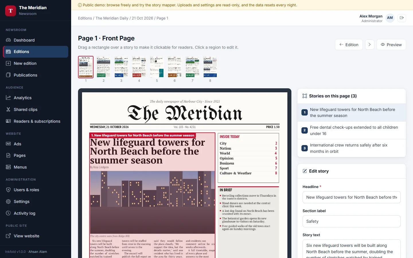 Story mapper in the newsroom