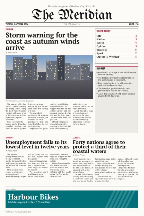 The Meridian Daily, Tuesday, 6 October 2026