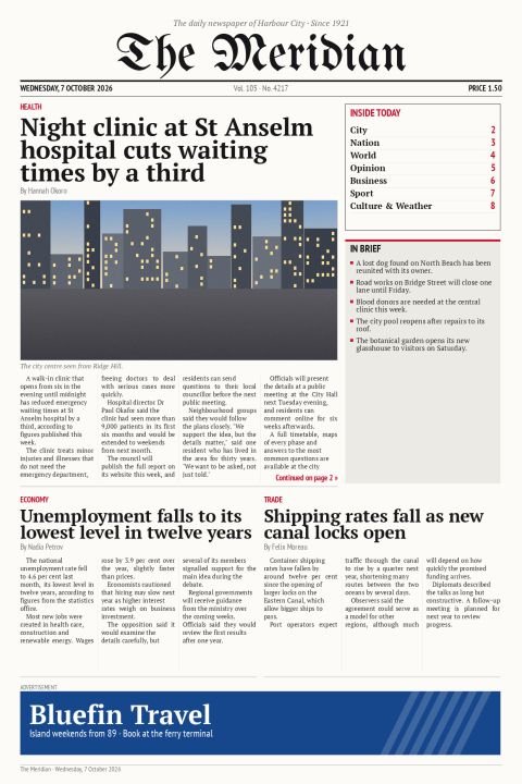 The Meridian Daily, Wednesday, 7 October 2026