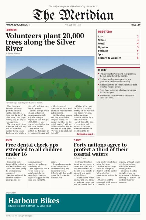 The Meridian Daily, Monday, 12 October 2026