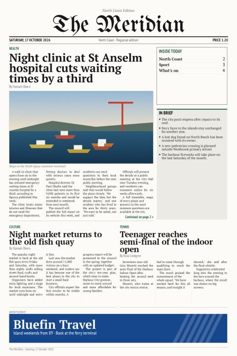 North Coast Edition, Saturday, 17 October 2026