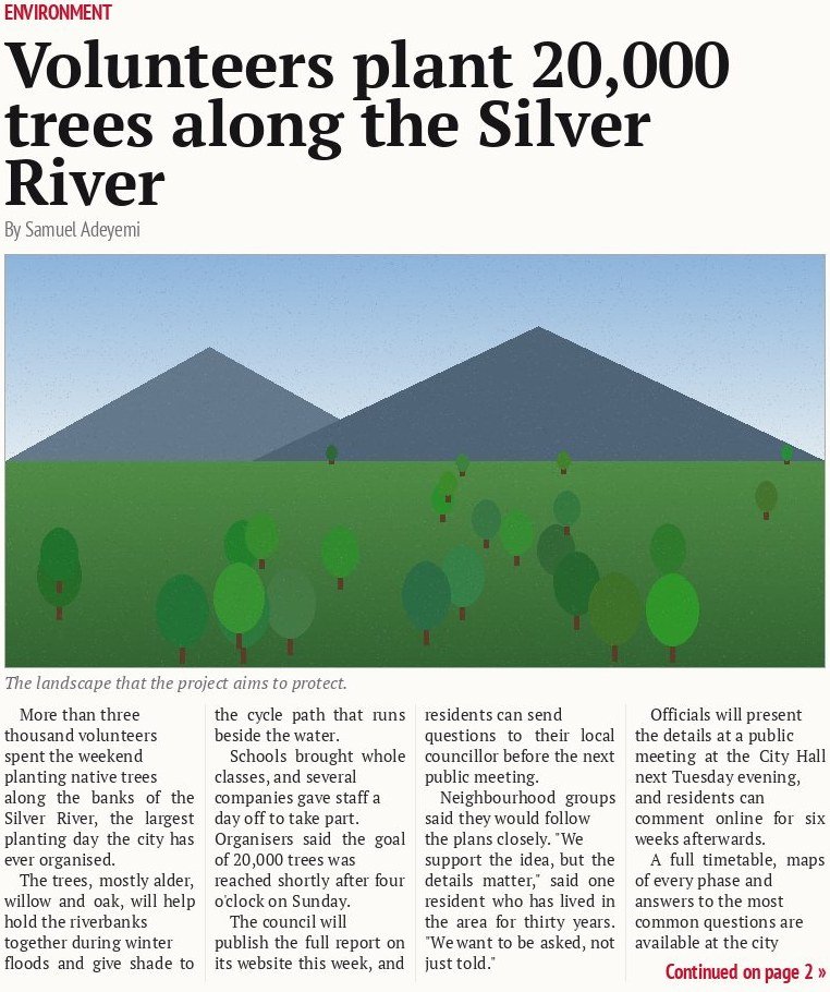 Volunteers plant 20,000 trees along the Silver River