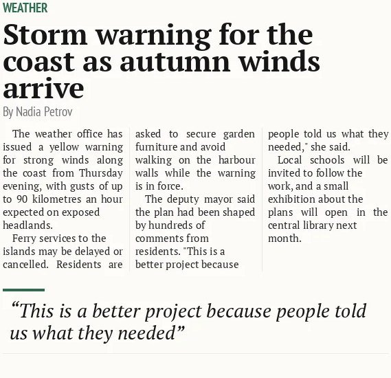 Storm warning for the coast as autumn winds arrive