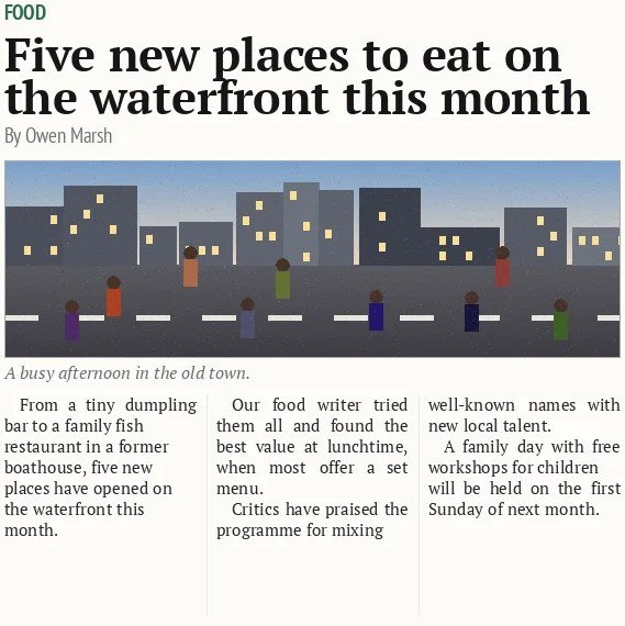 Five new places to eat on the waterfront this month