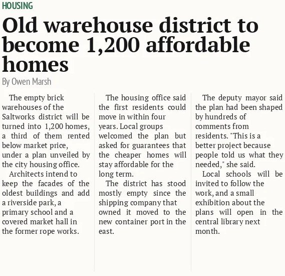 Old warehouse district to become 1,200 affordable homes