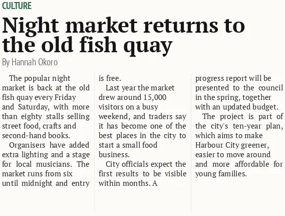 Night market returns to the old fish quay