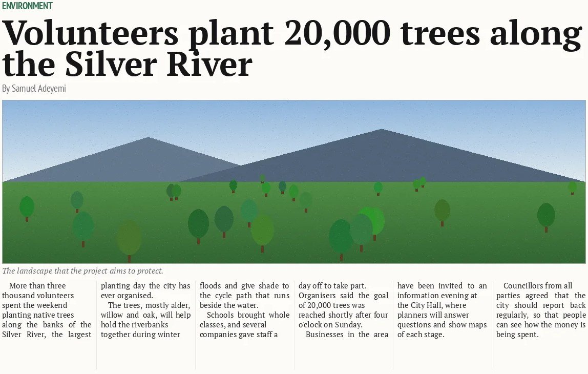 Volunteers plant 20,000 trees along the Silver River