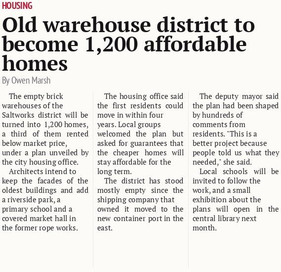 Old warehouse district to become 1,200 affordable homes