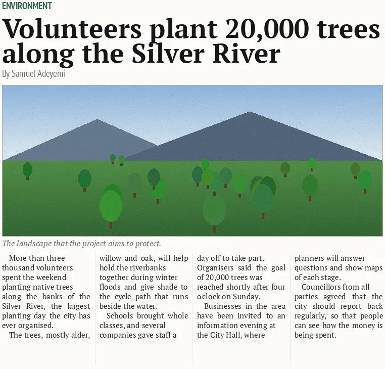 Volunteers plant 20,000 trees along the Silver River