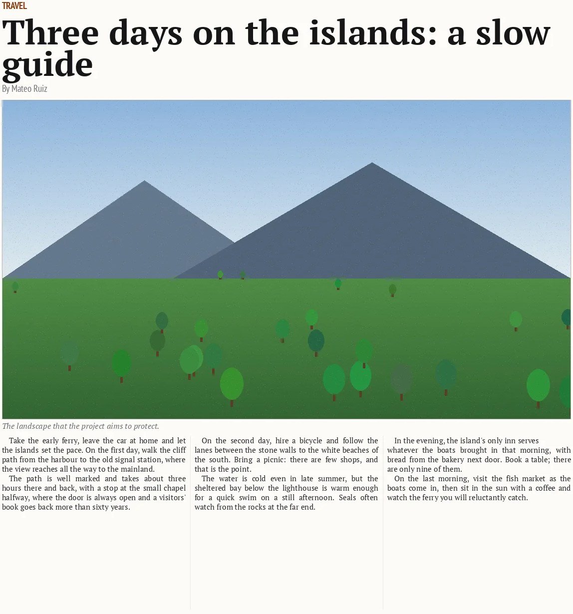 Three days on the islands: a slow guide