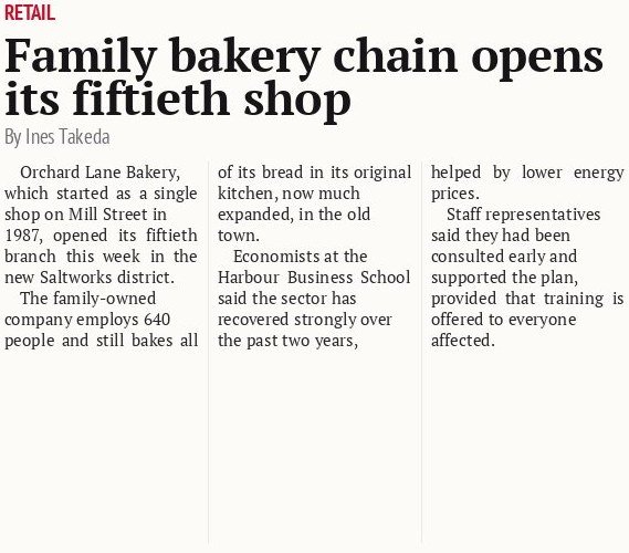 Family bakery chain opens its fiftieth shop