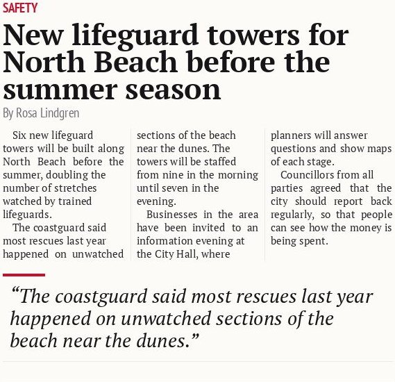 New lifeguard towers for North Beach before the summer season