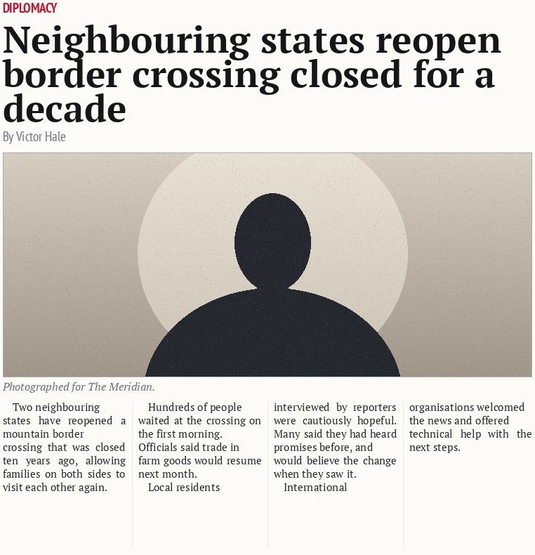 Neighbouring states reopen border crossing closed for a decade