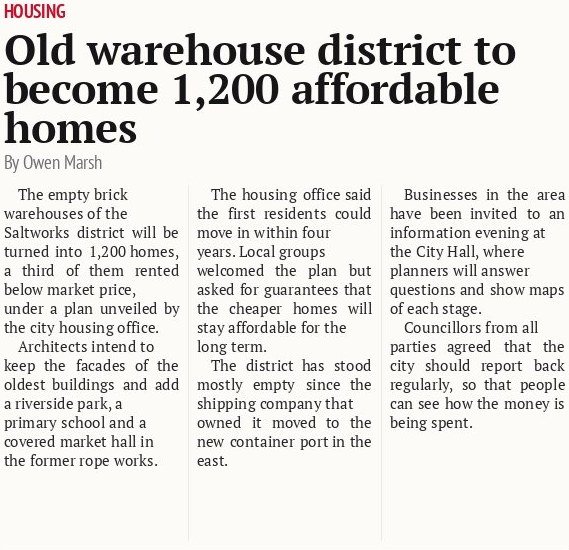 Old warehouse district to become 1,200 affordable homes
