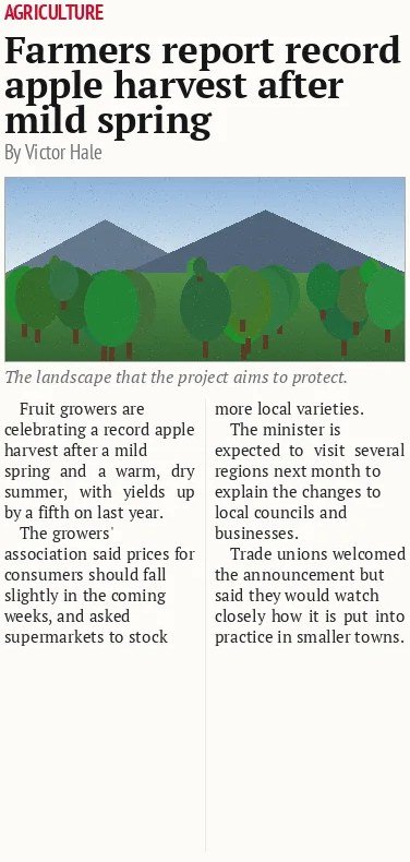 Farmers report record apple harvest after mild spring
