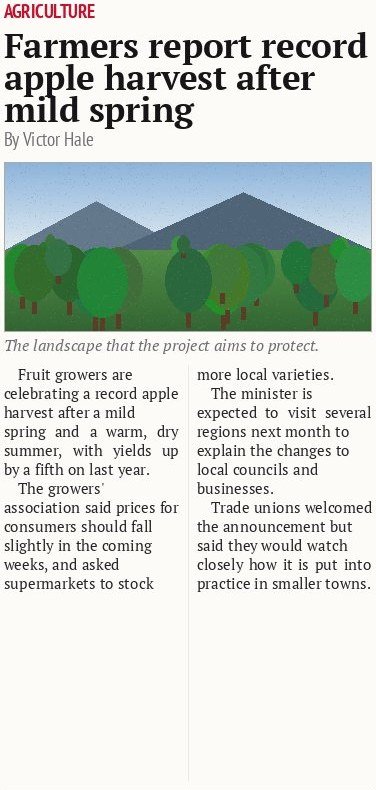 Farmers report record apple harvest after mild spring