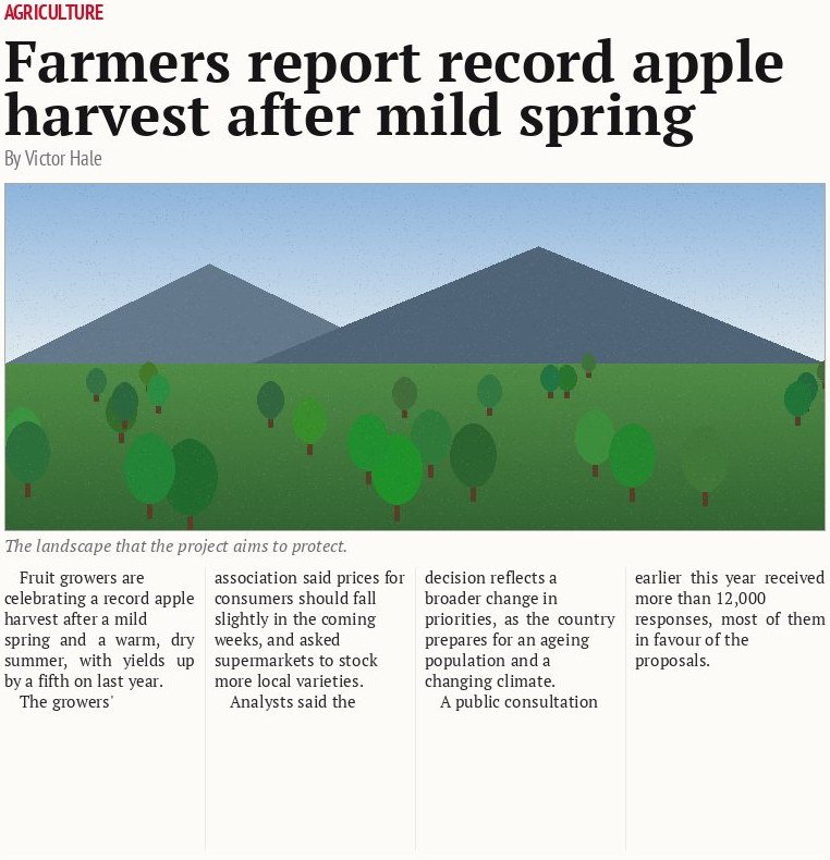 Farmers report record apple harvest after mild spring
