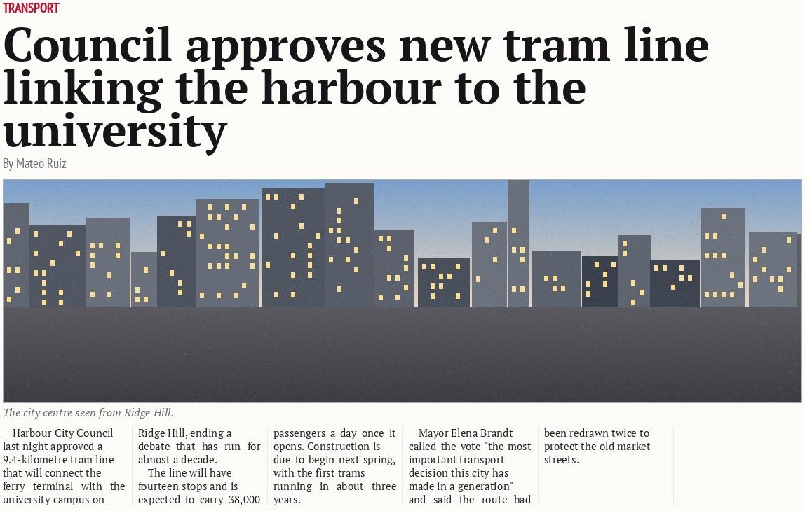 Council approves new tram line linking the harbour to the university