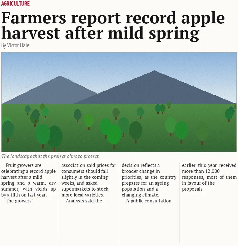 Farmers report record apple harvest after mild spring