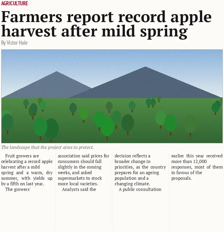 Farmers report record apple harvest after mild spring