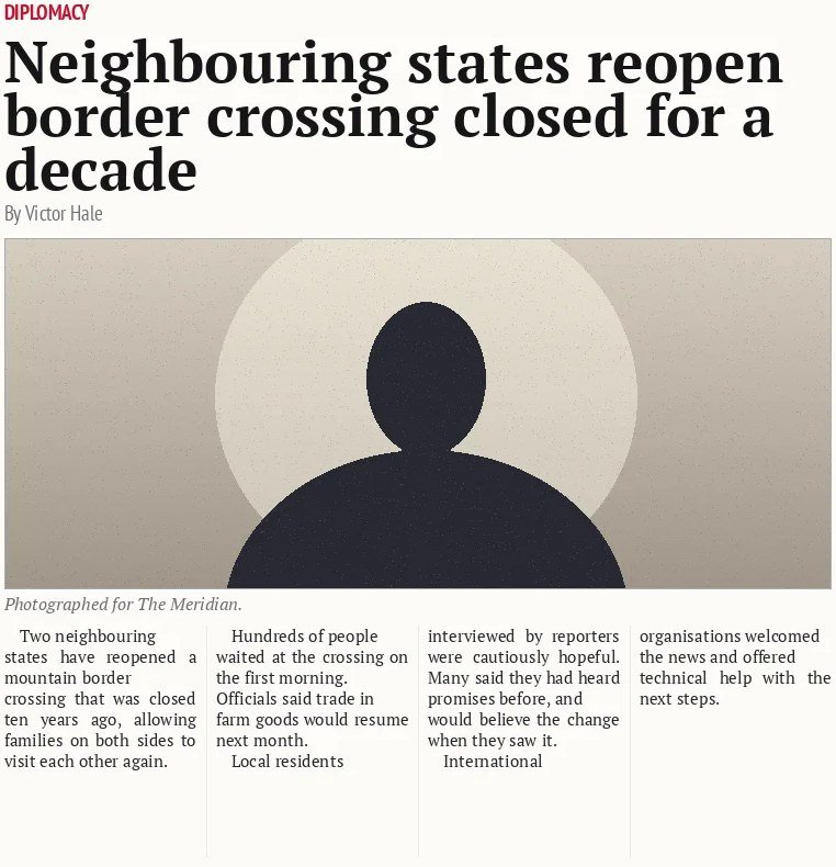 Neighbouring states reopen border crossing closed for a decade