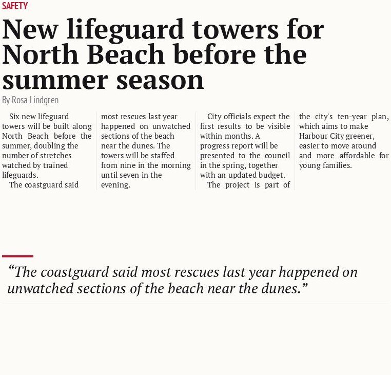 New lifeguard towers for North Beach before the summer season