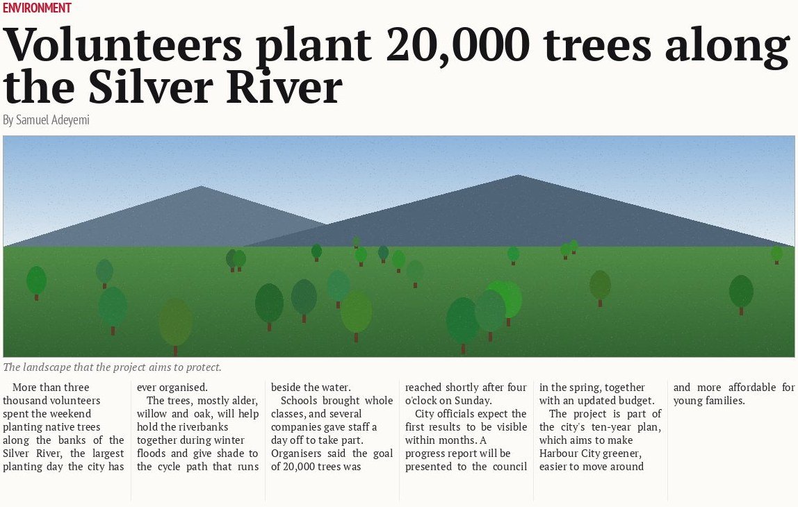 Volunteers plant 20,000 trees along the Silver River