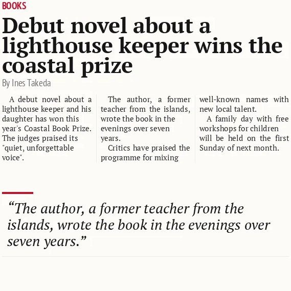 Debut novel about a lighthouse keeper wins the coastal prize