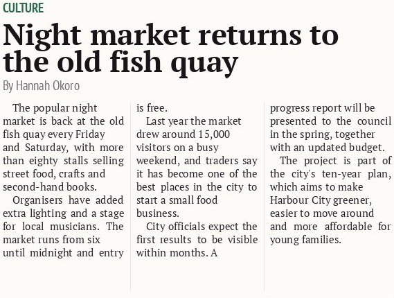 Night market returns to the old fish quay