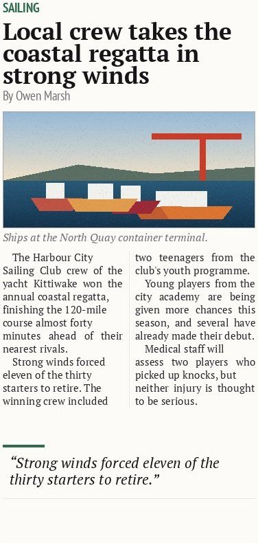 Local crew takes the coastal regatta in strong winds