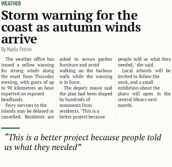 Storm warning for the coast as autumn winds arrive