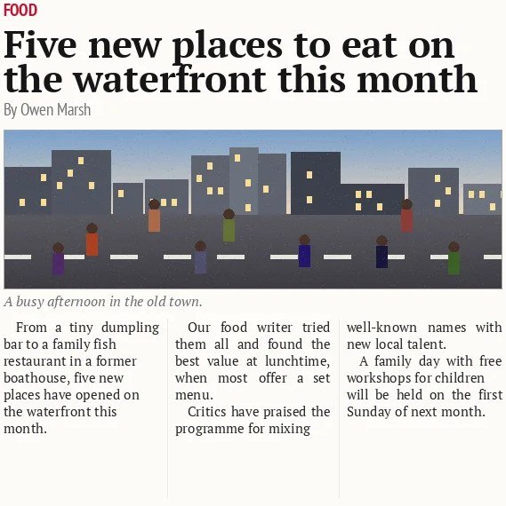 Five new places to eat on the waterfront this month
