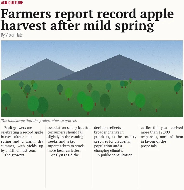 Farmers report record apple harvest after mild spring